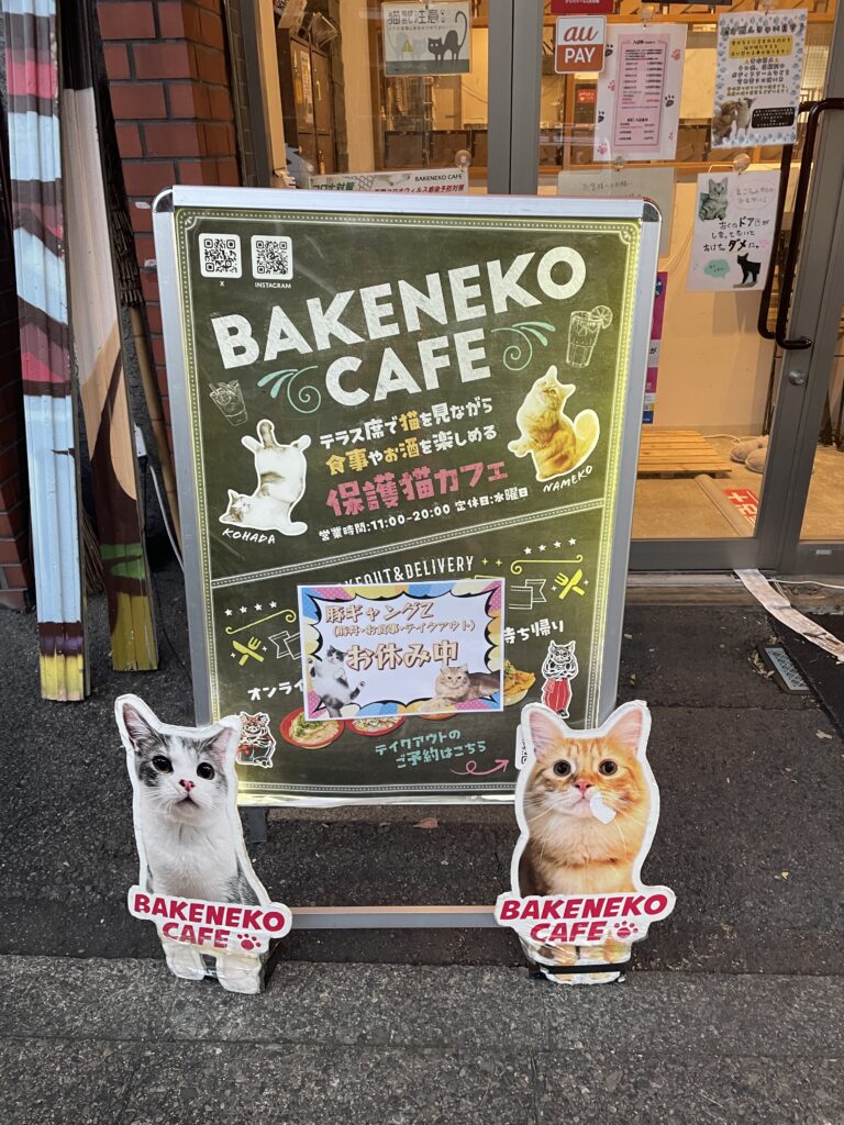 BAKENEKO CAFE　看板